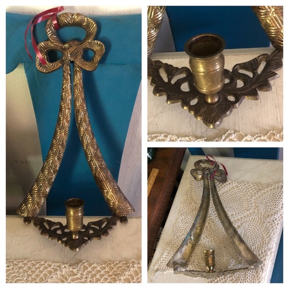 Vintage Other - Vintage Brass Wall Sconce